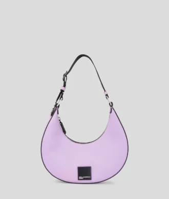 KLJ BOX LOGO HALF-MOON SHOULDER BAG