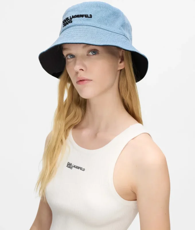 Käännettävä denim-bucket-hattu Käännettävä denim-bucket-hattu