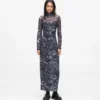 Koko pinnan kattava printtinen mesh-mekko Koko pinnan kattava printtinen mesh-mekko