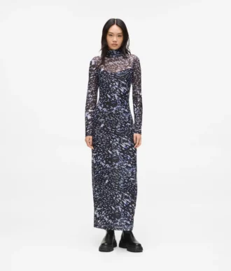 Koko pinnan kattava printtinen mesh-mekko