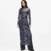 Koko pinnan kattava printtinen mesh-mekko Koko pinnan kattava printtinen mesh-mekko