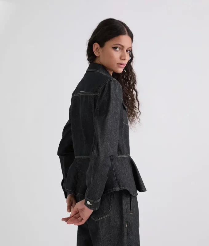 KONTRASTITIKATTU DENIMTAKKI KONTRASTITIKATTU DENIMTAKKI