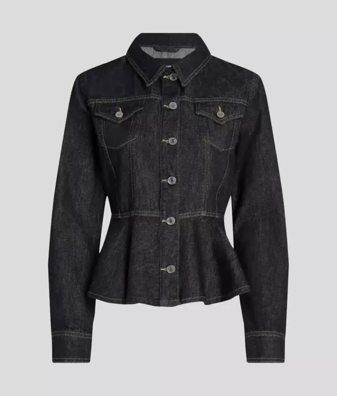 KONTRASTITIKATTU DENIMTAKKI KONTRASTITIKATTU DENIMTAKKI