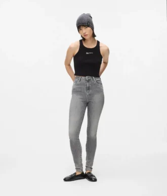 Korkeavyötäröiset skinny-farkut