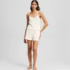 LOGO RIBBED SHORT PAJAMA SET LOGO RIBBED SHORT PAJAMA SET