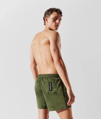 METALLIC LOGO SHORT-LENGTH BOARDSHORTS