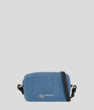 METALLILOGOINEN DENIM-KAMERALUKKO