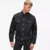 Monogram-kuvioinen denimtakki