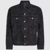 Monogram-kuvioinen denimtakki