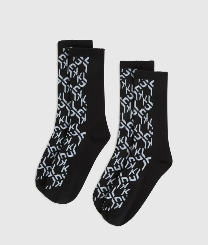 Monogram-sukat – 2-pakkaus Monogram-sukat – 2-pakkaus