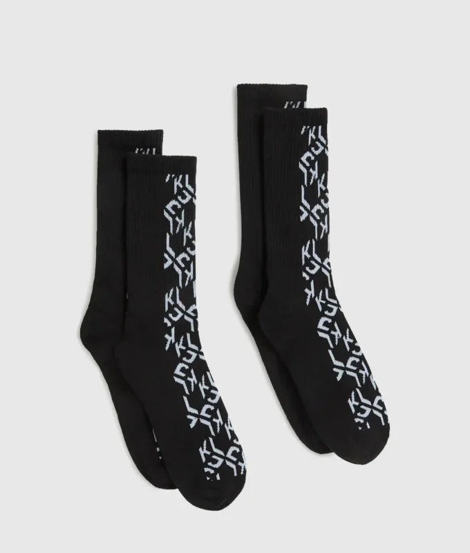 Monogram-sukat – 2-pakkaus Monogram-sukat – 2-pakkaus