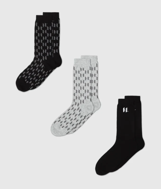 Monogram-sukat – 3-pakkaus Monogram-sukat – 3-pakkaus