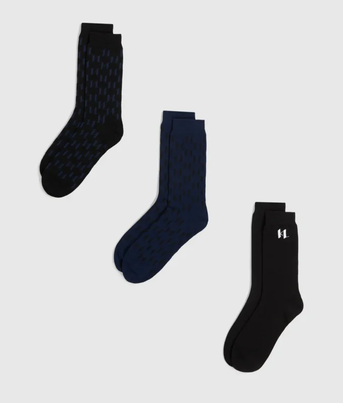 Monogram-sukat – 3-pakkaus Monogram-sukat – 3-pakkaus