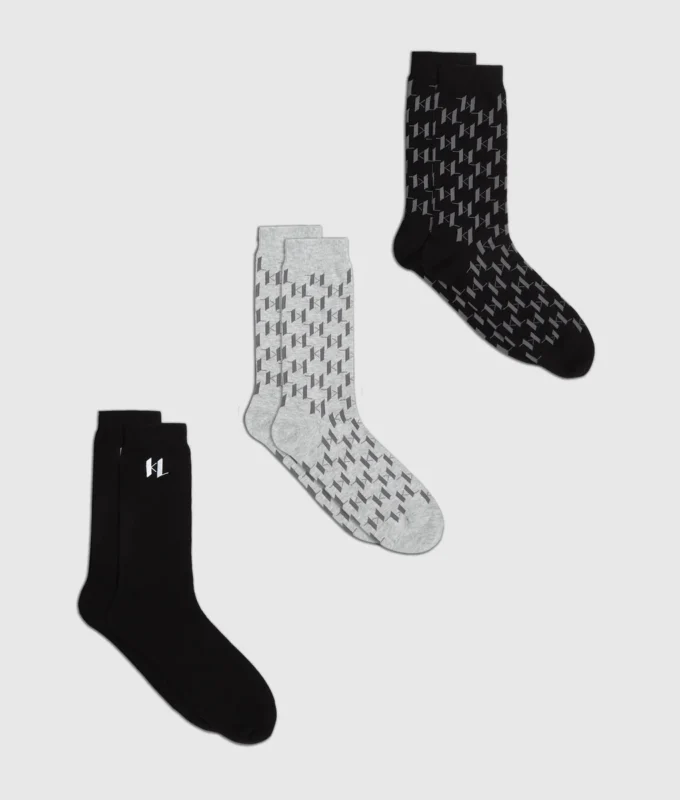 Monogram-sukat – 3-pakkaus Monogram-sukat – 3-pakkaus