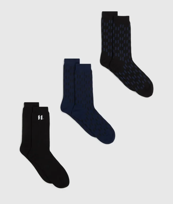 Monogram-sukat – 3-pakkaus Monogram-sukat – 3-pakkaus