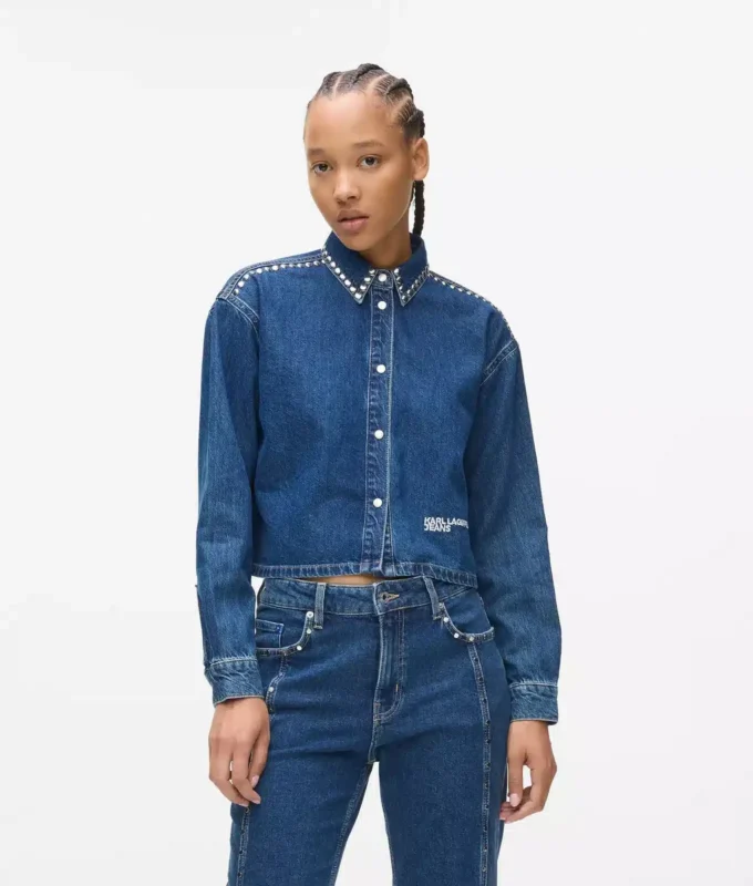 Nastoitettu denimpaita Nastoitettu denimpaita