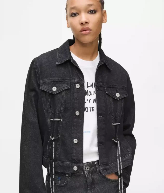 Nauhallinen denimtakki