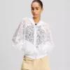 ORCHID EMBROIDERY BOMBER JACKET ORCHID EMBROIDERY BOMBER JACKET