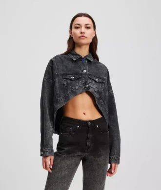 OVERSIZED CROPPED DENIM JACKET OVERSIZED CROPPED DENIM JACKET