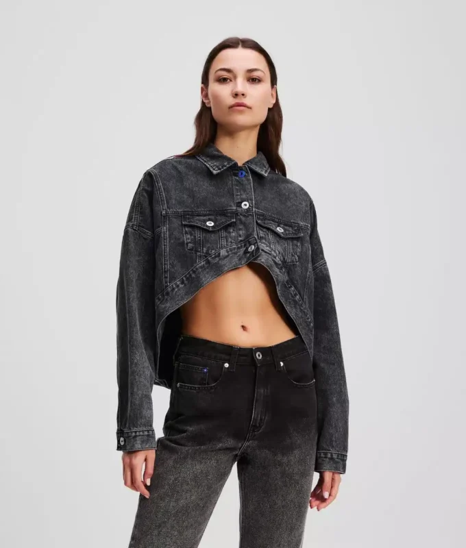 OVERSIZED CROPPED DENIM JACKET OVERSIZED CROPPED DENIM JACKET