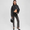 OVERSIZED CROPPED DENIM JACKET OVERSIZED CROPPED DENIM JACKET