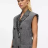 Paljettikoristeltu tweed-liivi Paljettikoristeltu tweed-liivi