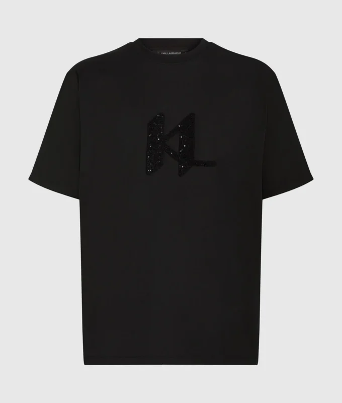 Paljettimonogrammi-T-paita Paljettimonogrammi-T-paita
