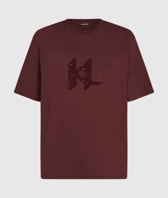 Paljettimonogrammi-T-paita Paljettimonogrammi-T-paita