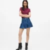 Pliseerattu denim-minihame Pliseerattu denim-minihame