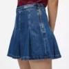 Pliseerattu denim-minihame Pliseerattu denim-minihame
