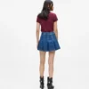 Pliseerattu denim-minihame Pliseerattu denim-minihame