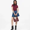 Pliseerattu denim-minihame Pliseerattu denim-minihame