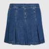 Pliseerattu denim-minihame Pliseerattu denim-minihame