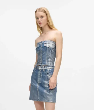Päällystetty denim-bustier