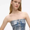 Päällystetty denim-bustier Päällystetty denim-bustier