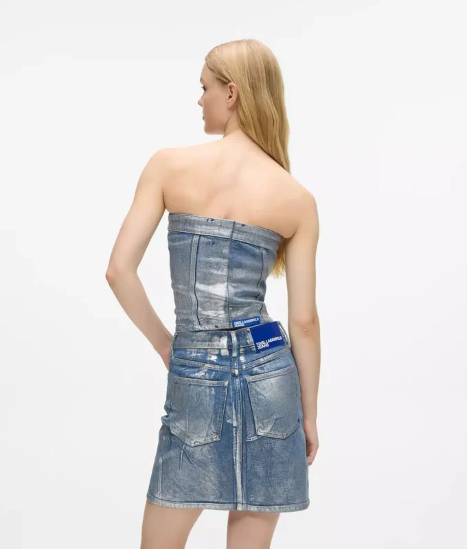 Päällystetty denim-bustier Päällystetty denim-bustier