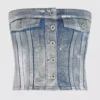 Päällystetty denim-bustier Päällystetty denim-bustier