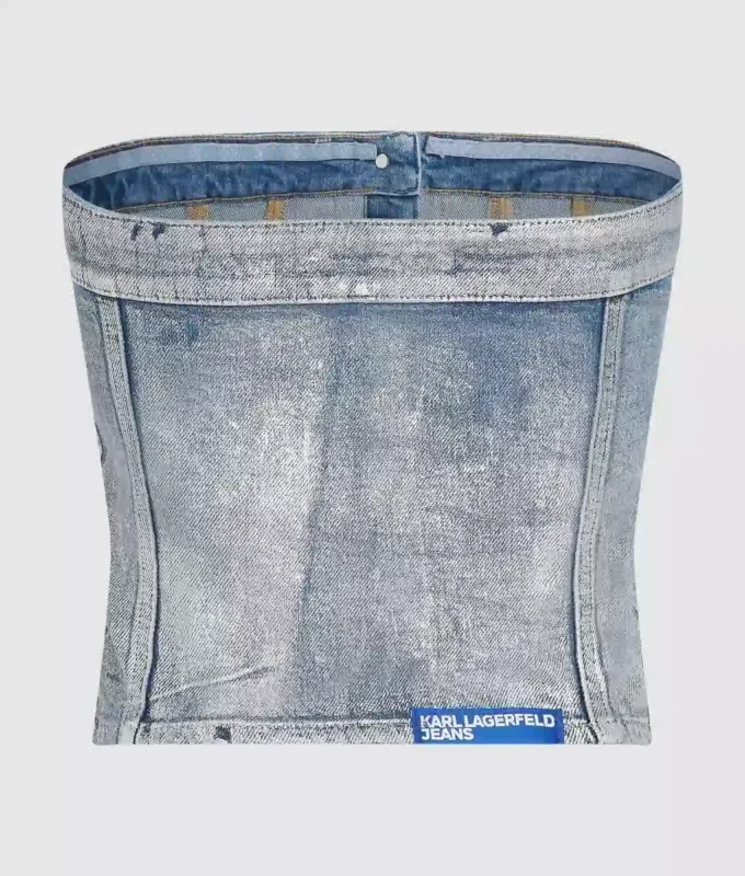 Päällystetty denim-bustier Päällystetty denim-bustier