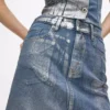 Päällystetty denim-minihame