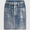 Päällystetty denim-minihame