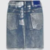 Päällystetty denim-minihame