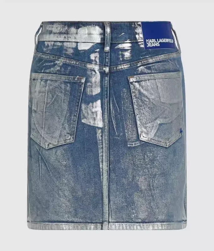Päällystetty denim-minihame