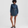 PUFF-HIIHTOINEN DENIM-MEKKO