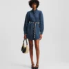 PUFF-HIIHTOINEN DENIM-MEKKO