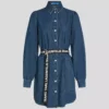 PUFF-HIIHTOINEN DENIM-MEKKO