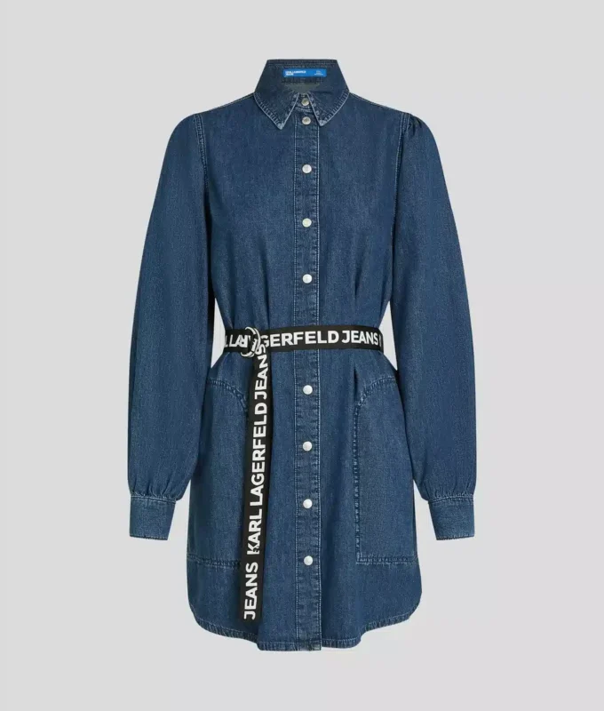 PUFF-HIIHTOINEN DENIM-MEKKO