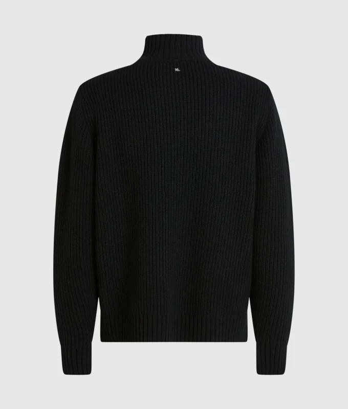 Puolivetoketjullinen turtleneck-villapaita Puolivetoketjullinen turtleneck-villapaita