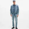 Shearling-denimtakki Shearling-denimtakki