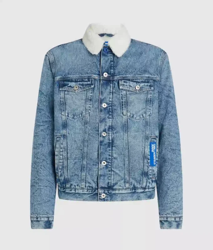 Shearling-denimtakki Shearling-denimtakki