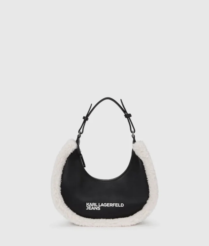 Shearling-kuu-olkalaukku Shearling-kuu-olkalaukku